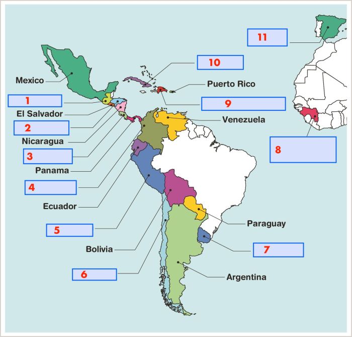 Los paises hispanohablantes answer key