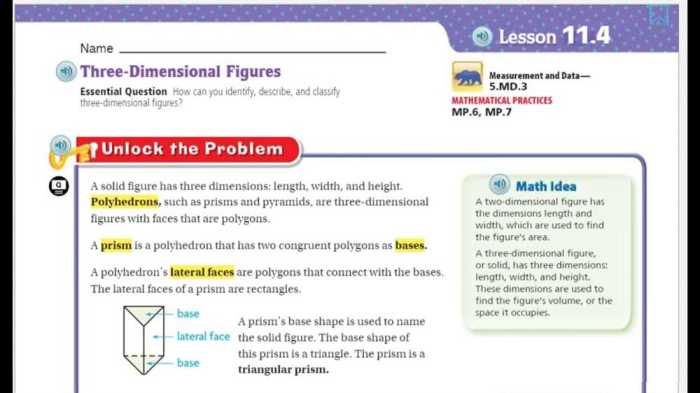 Lesson 2-3 two dimensional figures answer key